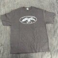 Duck Commander Shirt Grey White Graphics Logo Size Small Short Sleeve