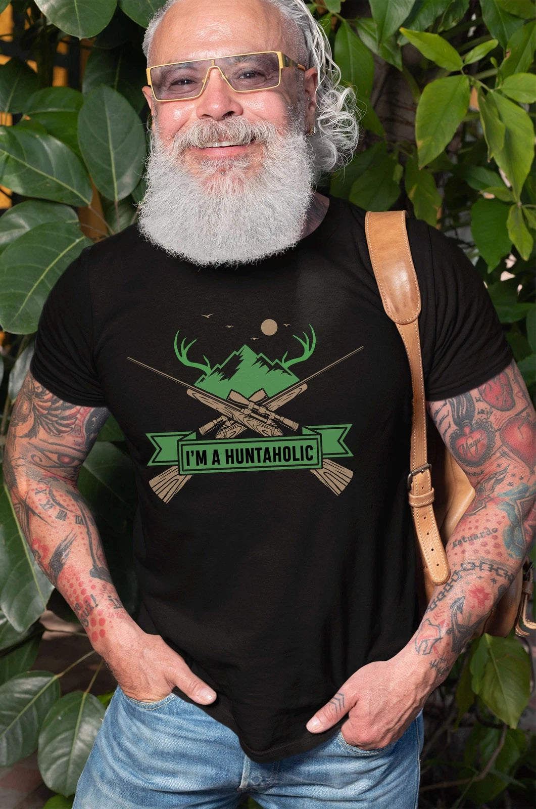 Men's Funny huntaholic Tshirt Hunting funny shirts Hunting birthday tee