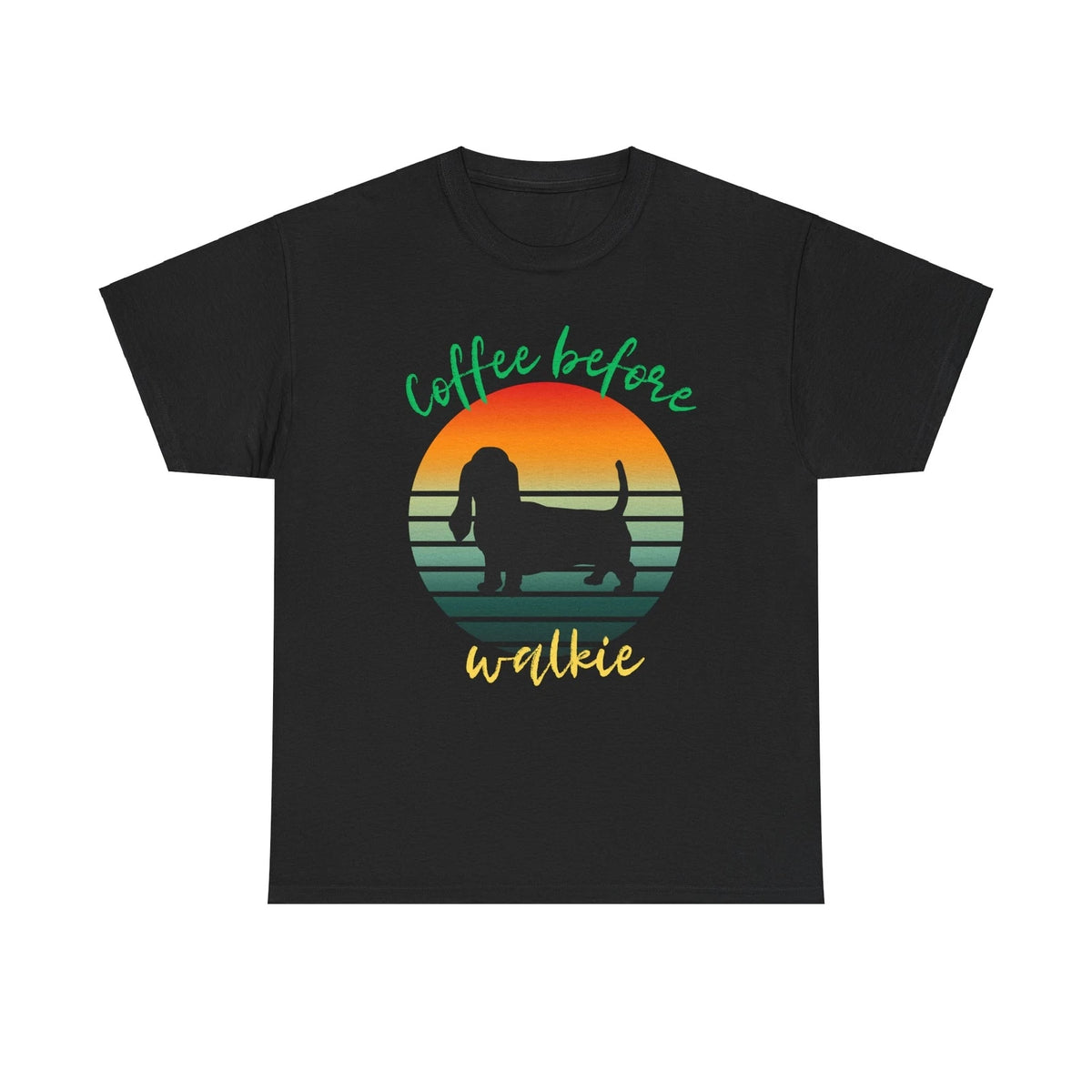 Coffee Before Walkie Funny Dog Lover Retro Design Bassett Hound