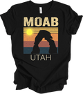 Moab Utah Vintage Sunset Arches Adventure Outdoors Retro Travel T-Shirt