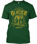 Glacier National Park Bear Established 1910 Montana T-Shirt Made In USA S To 5XL