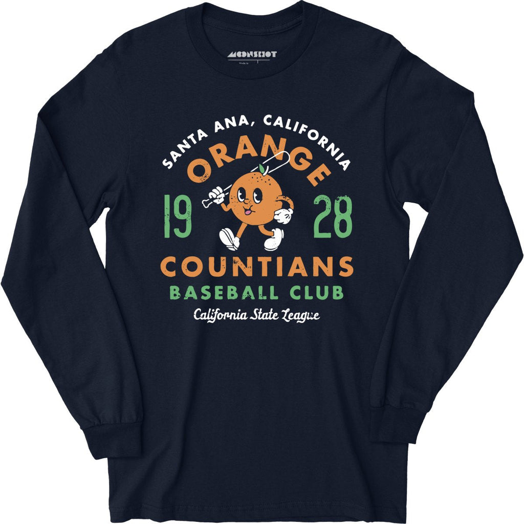 Santa Ana Orange Countians - California - Vintage Defunct Baseball Teams - Long Sleeve