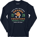 Santa Ana Orange Countians - California - Vintage Defunct Baseball Teams - Long Sleeve