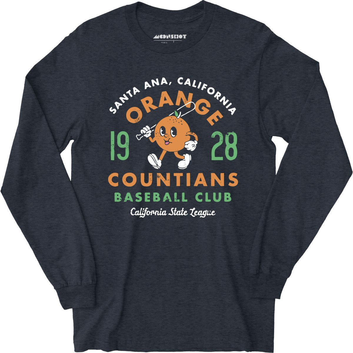 Santa Ana Orange Countians - California - Vintage Defunct Baseball Teams - Long Sleeve