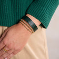 Serrano Thin Leather Cuff Bracelet