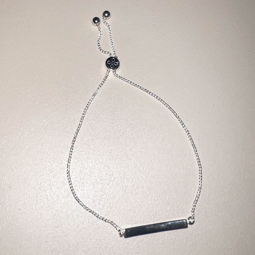 Silver Bar Bolo Bracelet