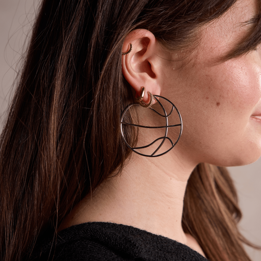 Silver Basketball Hoops
