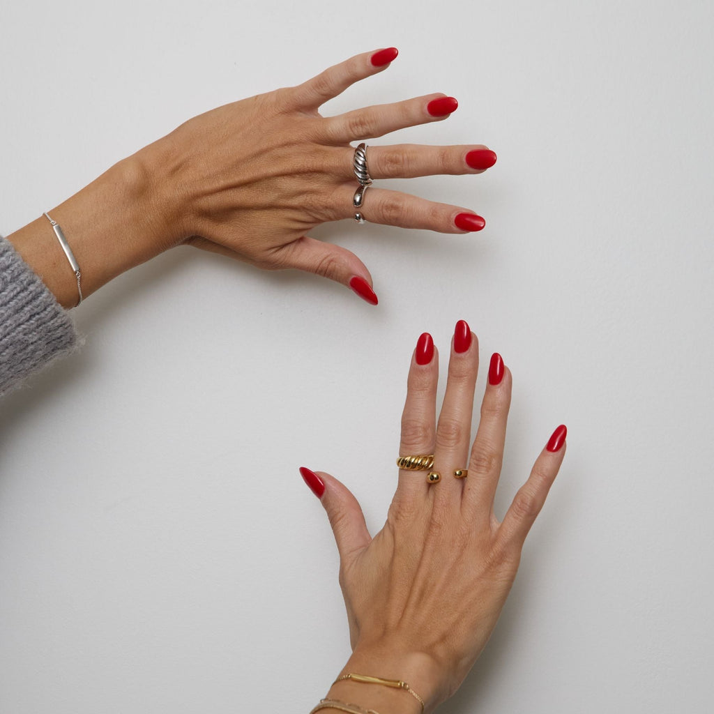 Silver Double Round Ended Ring