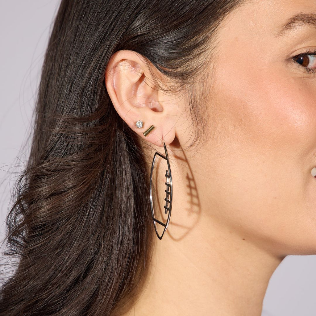 Silver Football Hoops