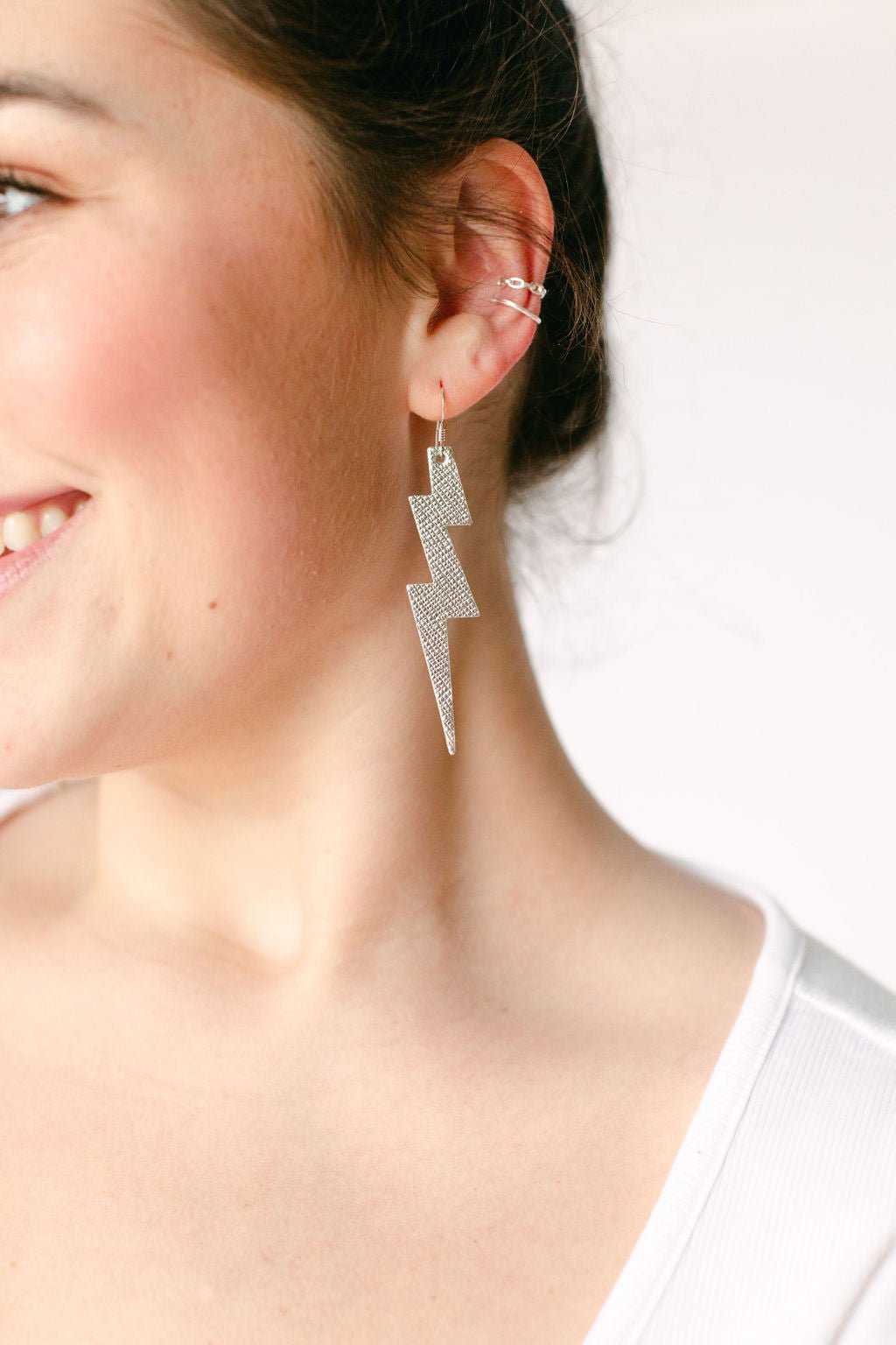 Silver Leaf Lightning Bolts
