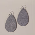 Silver Sparkle Teardrops