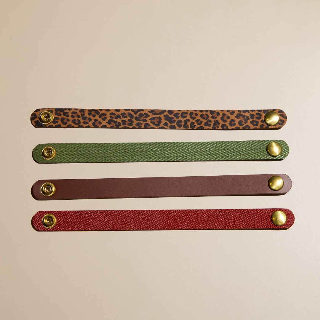 Auburn Thin Leather Cuff Bracelet