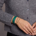 Spruce Thin Leather Cuff Bracelet