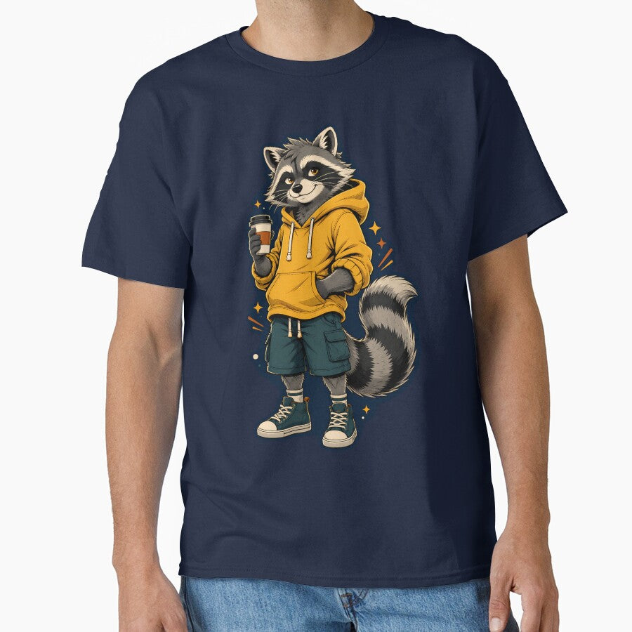 Jimothy Raccoon Coffee Hoodie Urban Meme by Horizon-Design