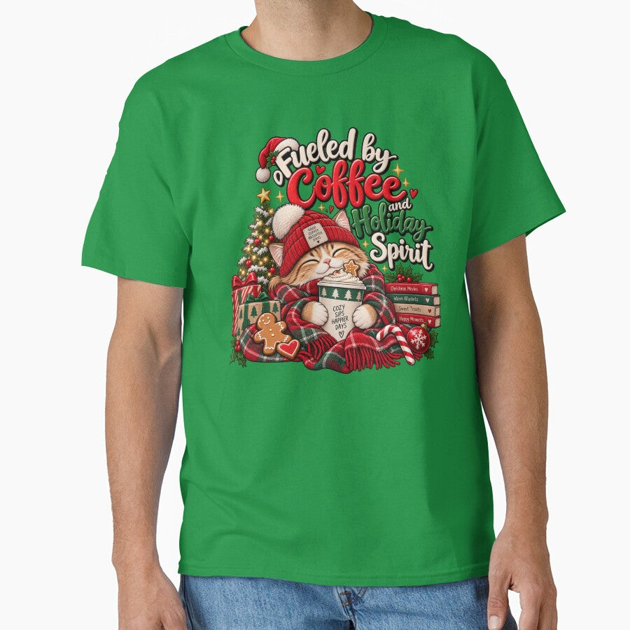 Fueled by Coffee and Holiday Spirit – Christmas Cat by lbenoraib