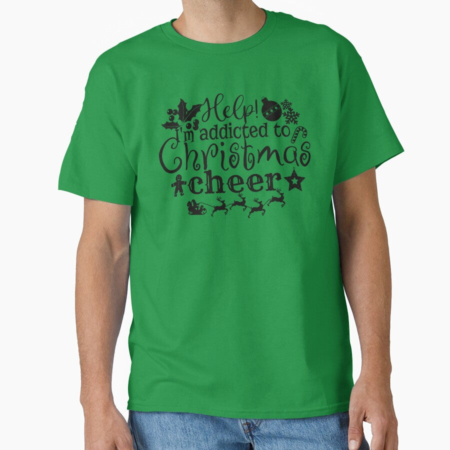 Help! I'm Addicted To Christmas Cheer, Black Text by TrulyEpoque