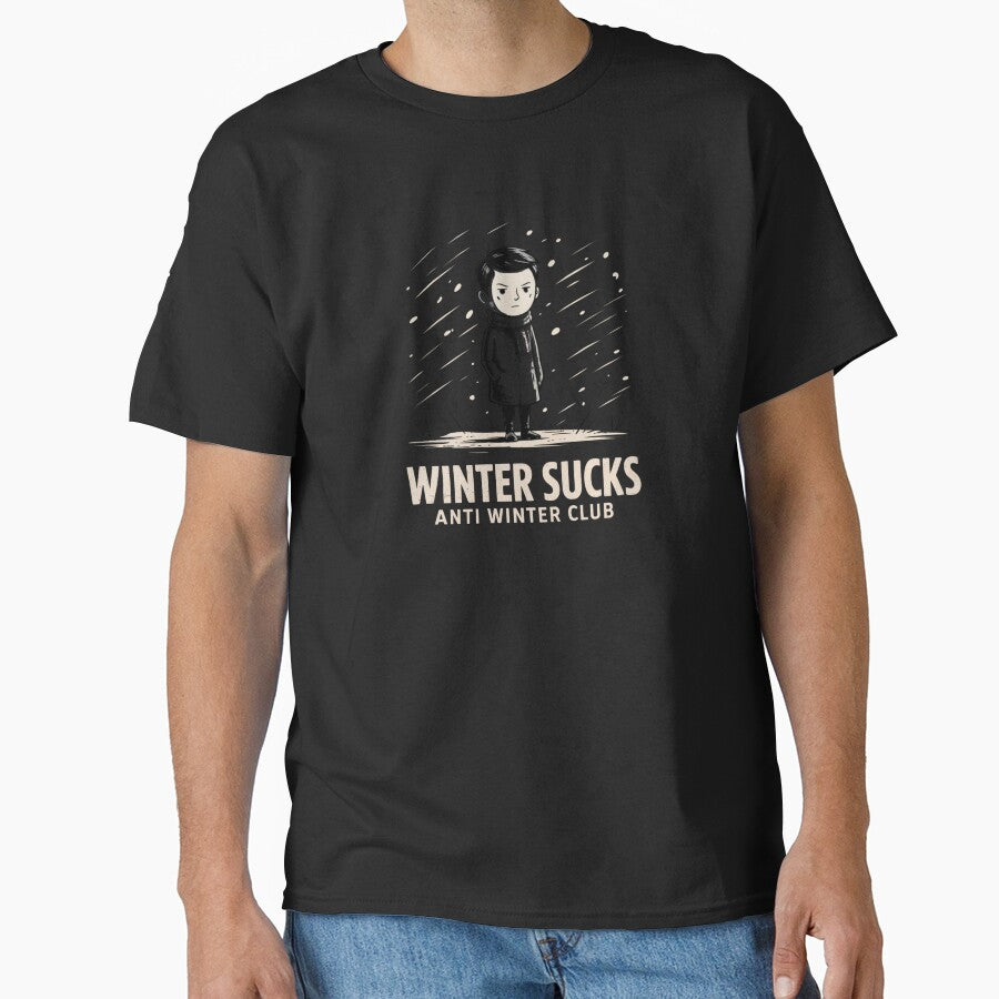 Winter Sucks – Anti Winter Club Retro Minimal Design by Vintage Shapes