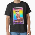Pwetty Pwease AngryOtter Resentful Otter in a Hawaiian Shirt Rainbow Sticker and Teeshirt Design by ZeesDesign on Redbubble by ZEESDESIGN