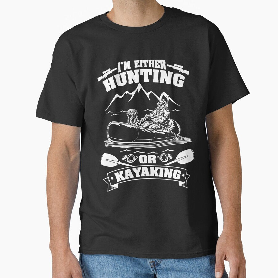 Hunting Kayak Tshirt Kayaking Hunting Shirt Hunting Mode T-Shirt by DSWShirts