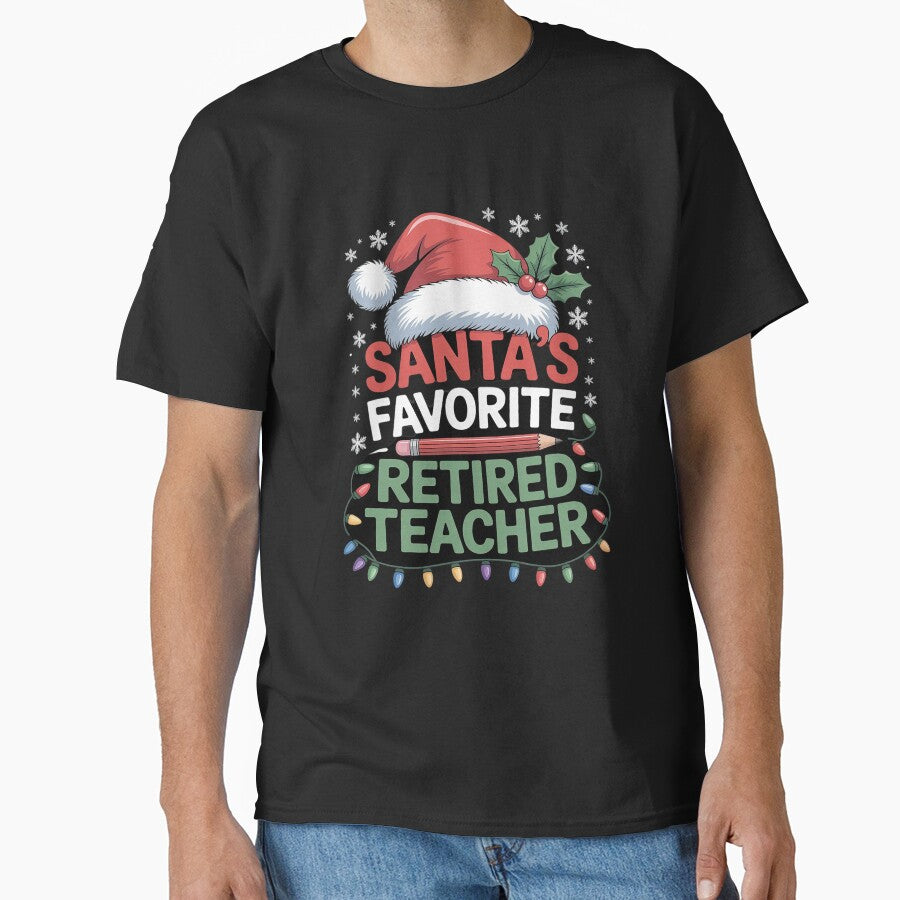 Santa Favorite Retired Teacher Christmas Retirement by RsFilsingerArt