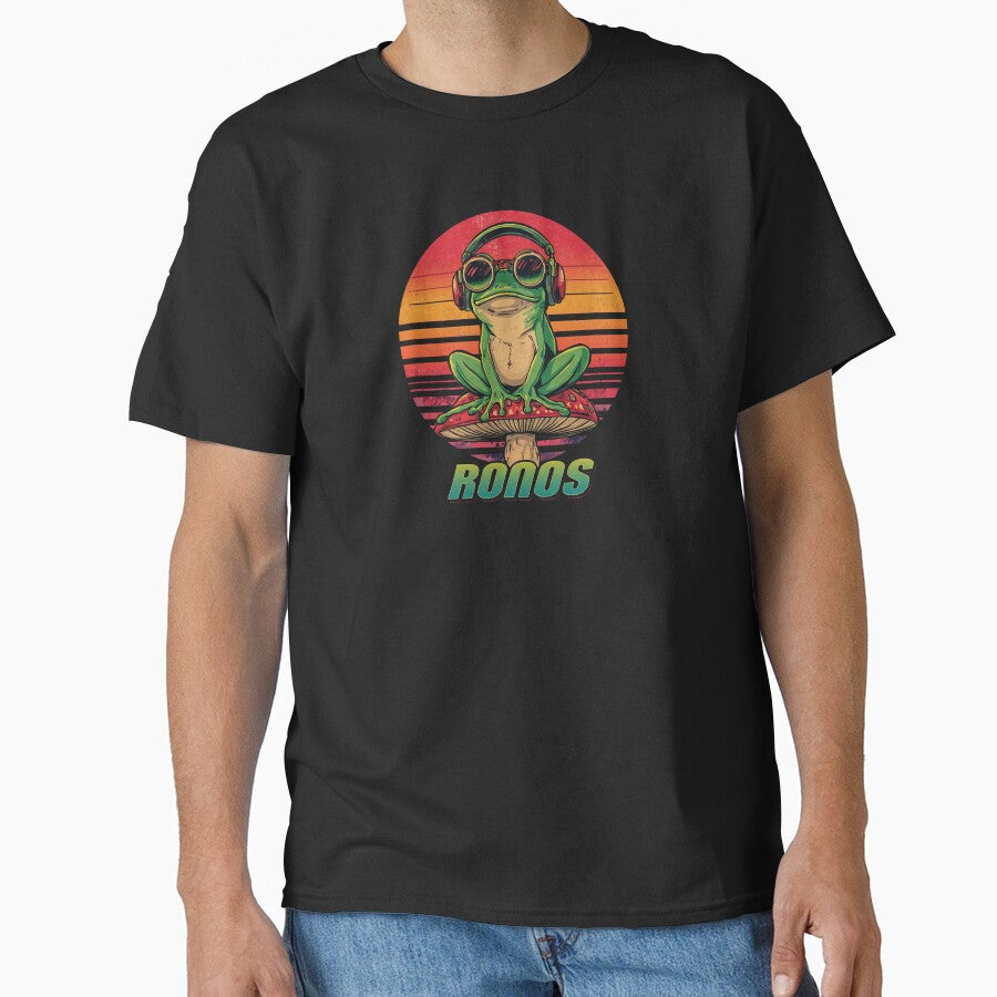 Retro Frog Vibes Vintage Sunset Funny Frog by staywith resa
