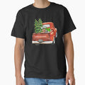 Vintage Red Merry Christmas Truck with Yorkshire Terrier Dog by michellejustice