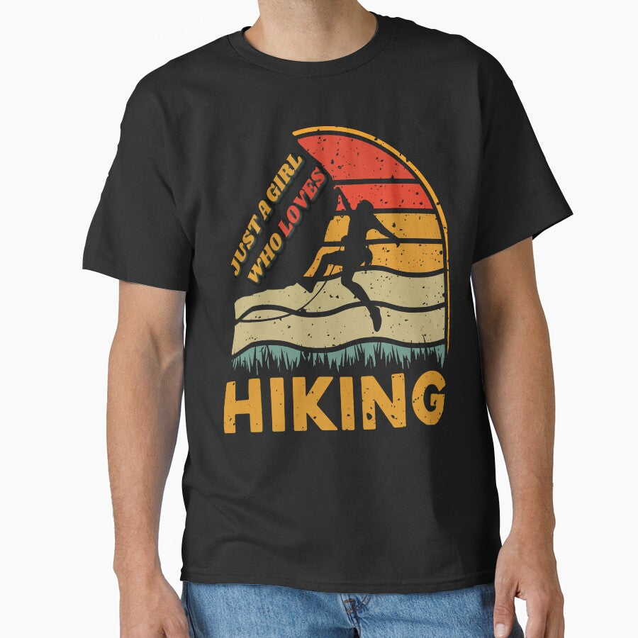 Just a GIRL who loves hiking Top Trend Funny T-Shirt by Gracjan Mikitin