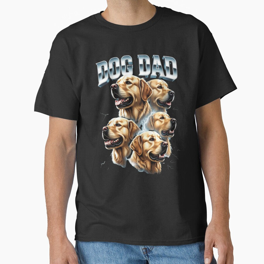 Dogs Dad Golden Retriever Vintage by aynorsadier