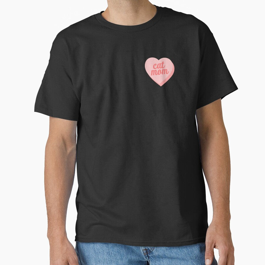 Cat Mom Candy Heart Pink by modeoftravel