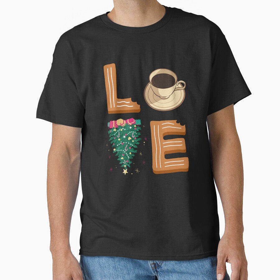 Love Christmas Coffee with Gingerbread and Tree Design by andasanc14