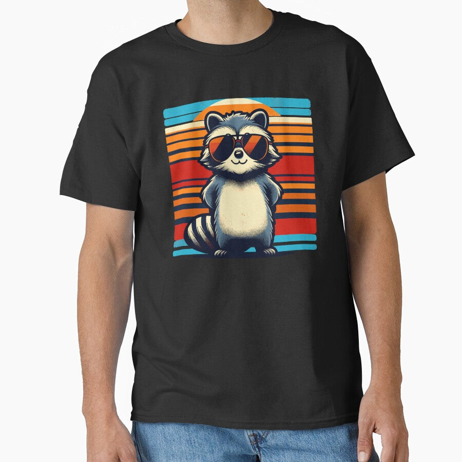 Cool Retro Raccoon in Sunglasses 70s 80s 90s Funny Raccoon by KsuAnn