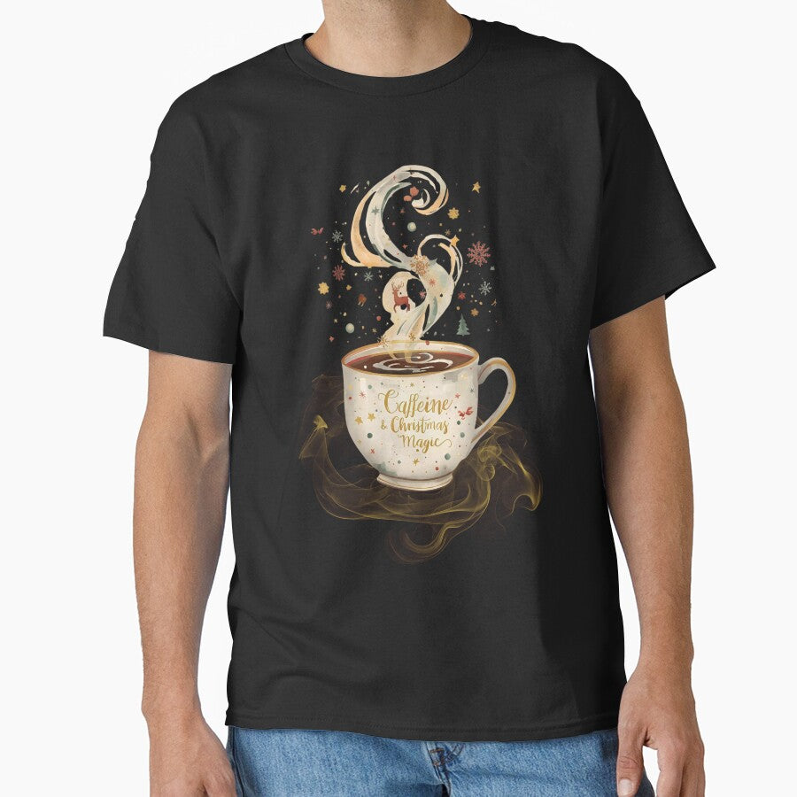 Caffeine & Christmas Magic – Cute Holiday Mug for Coffee Lovers by zboro-art