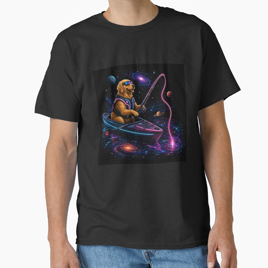 Neon Cosmic Kayak Angler by teemix