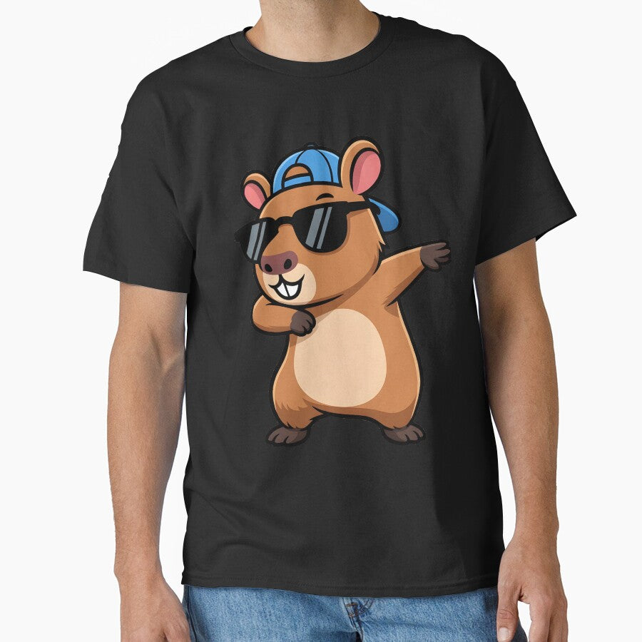 Capybara with Cap and Sunglasses by Clauxel