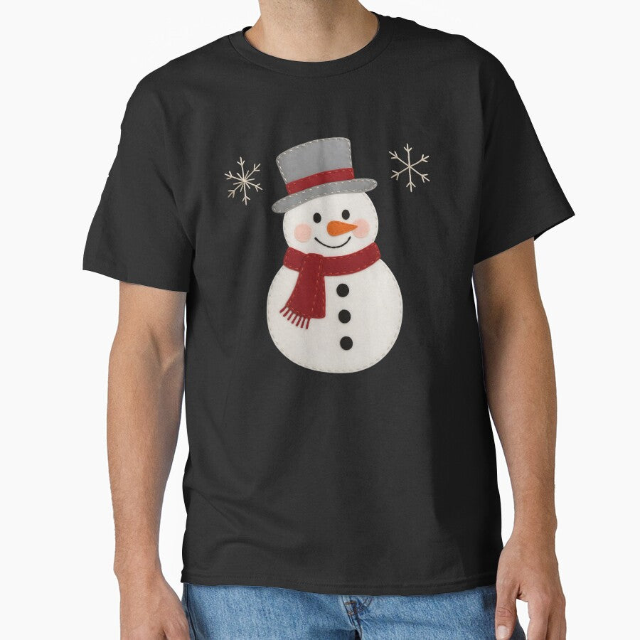 Cute Snowman with Red Scarf and Hat | Festive Christmas Winter Illustration by svarupa