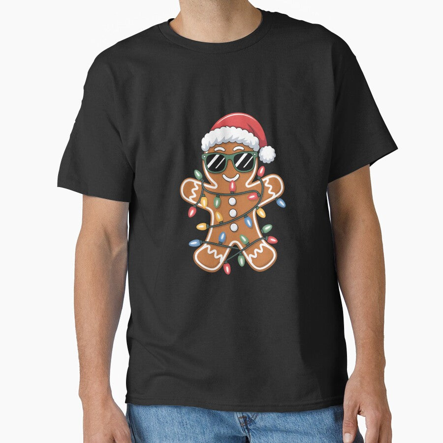 Cool Gingerbread Man Santa Hat Christmas Light Kids Boys Men by clothesy7