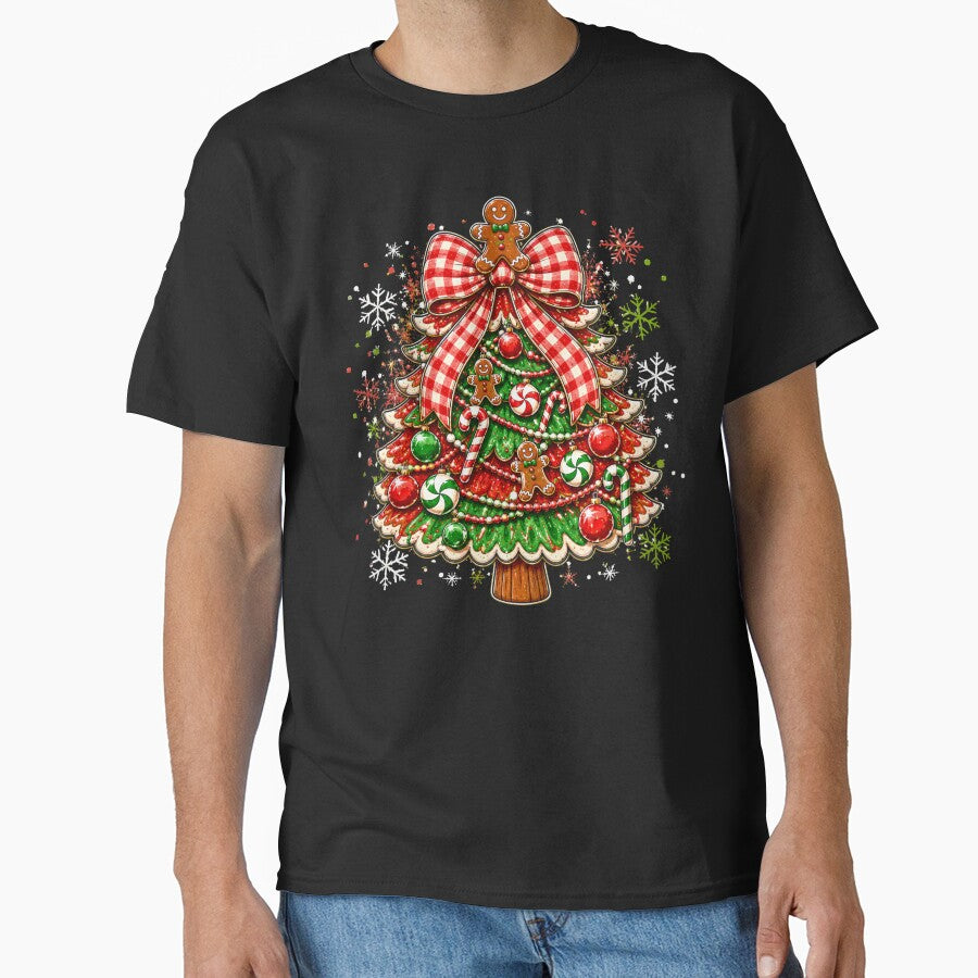 Sweet Candy Christmas Tree Gingerbread Gingham Bow by DYAFLK