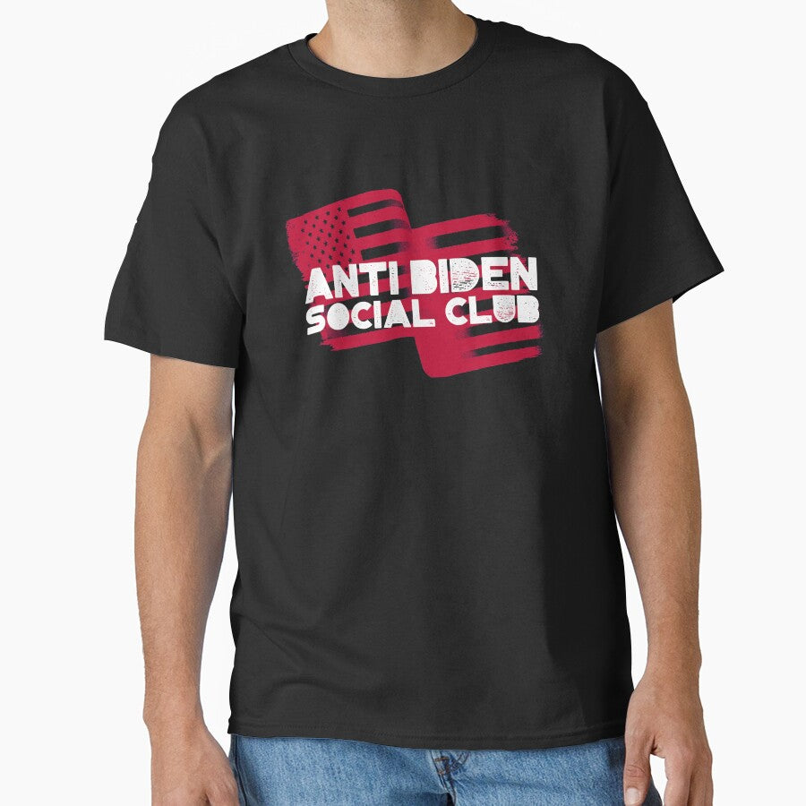 Anti Biden Social Club American Flag Red by notasimp