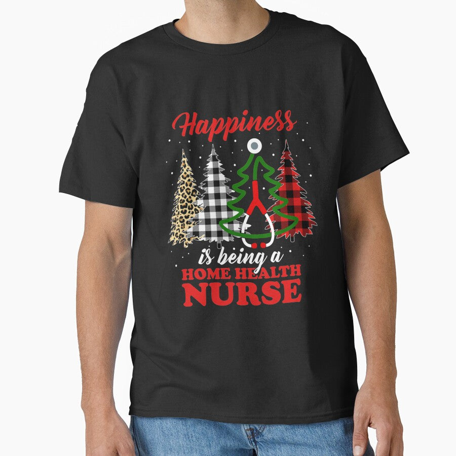 Buffalo Plaid Christmas Tree Home Health Nurse Xmas by Salakjit