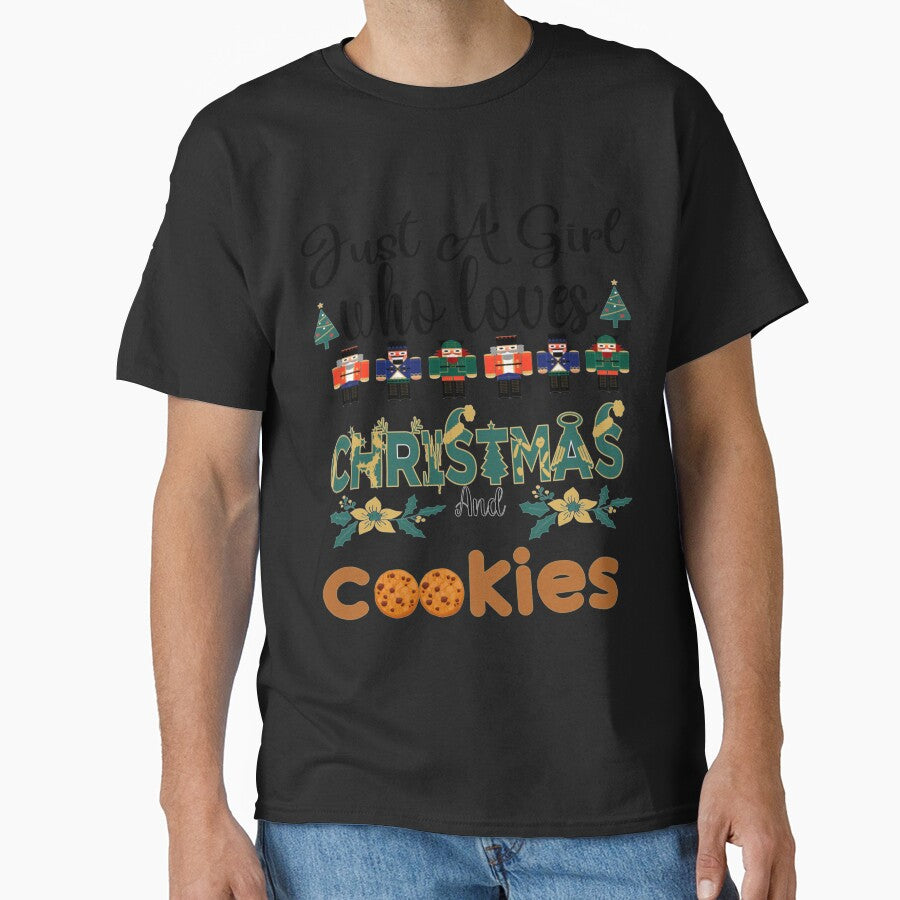 Just A Girl Who Loves Christmas And Cookies Premium by CustomTeaShirtt