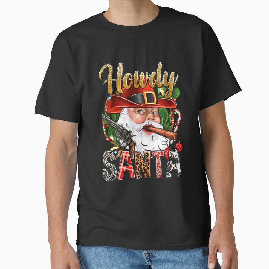 Howdy Santa Retro Christmas Rodeo For Cowboy, For Cowgirl, Funny Western Gift by wendywildartt