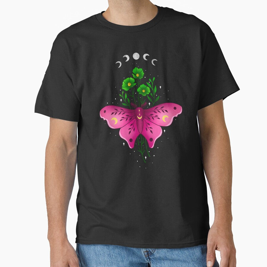 Celestial Moth and Floral by ethnicdrawing