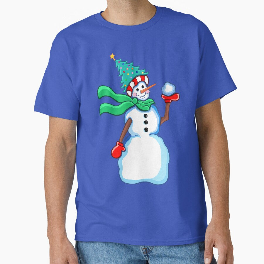 Cute Snowman with Tree Hat by Deborah Camp