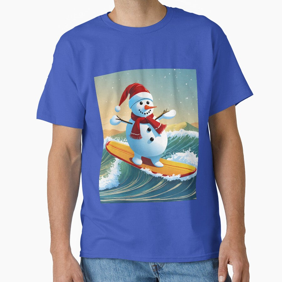 Snowman Surfer #1  On Vacation - Stoked Frosty Glide by Artekinium