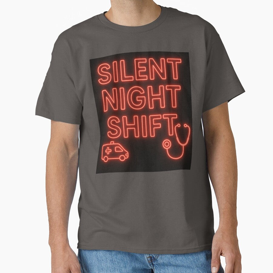 Silent Night Shift – Funny Medical Christmas Neon Design by EdCraftProjects