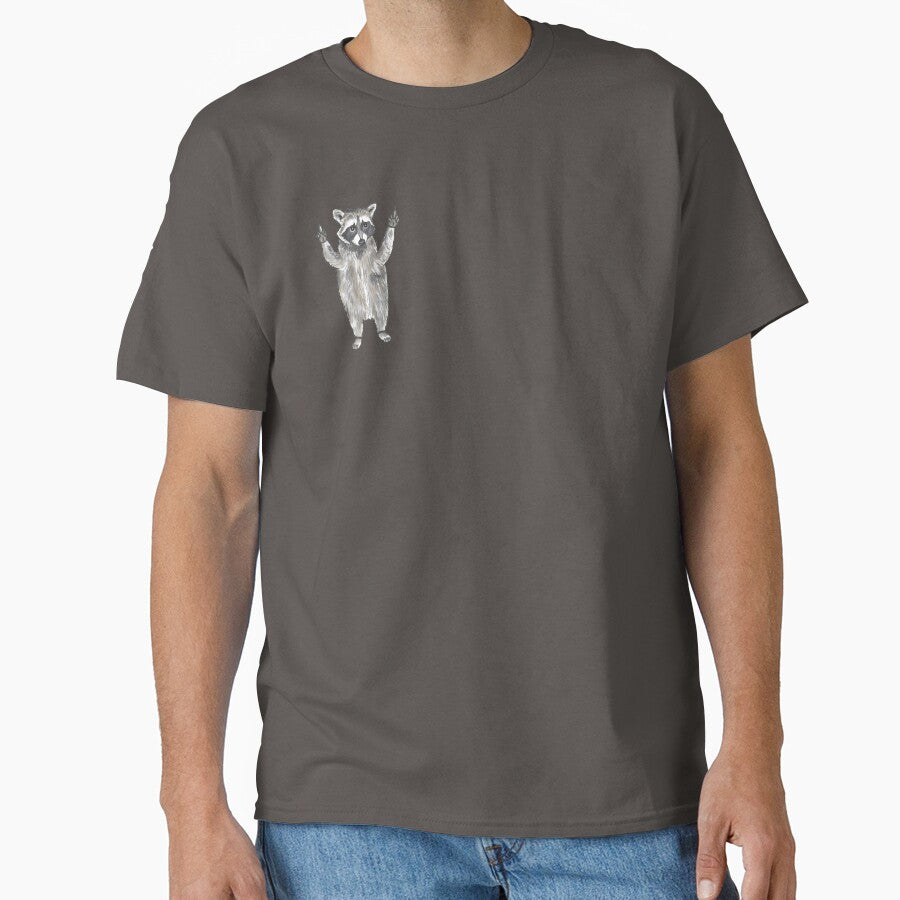 Middle Finger Raccoon Artwork by quirkyburp
