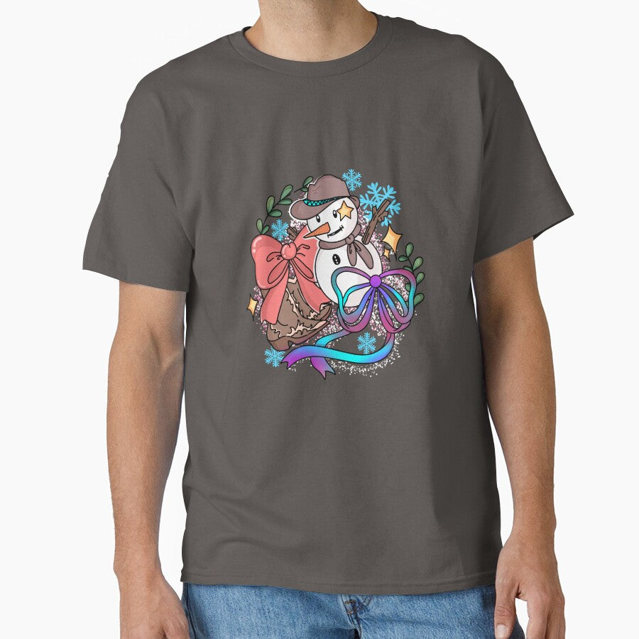 Cowboy Snowman Among Winter Florals by malikrosendo23