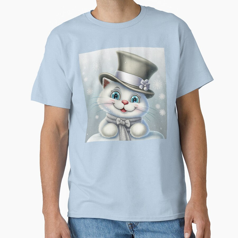 Cute Kitten dressed as Snowman by GummywormDesign