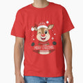 Cute Christmas Reindeer with Santa Hat | Merry Christmas Cartoon Illustration by PixelVibe782