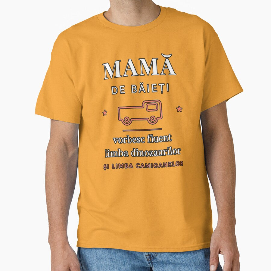 Mama De Baieti Limba Dinozaurilor by PeaksAndPrints